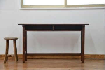 アンティーク家具　アンティーク  天板ナラ材の横長テーブル(6)(サイドテーブル、机、在宅ワーク、在宅用デスク)