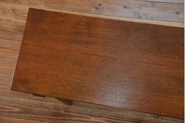 アンティーク家具　アンティーク  天板ナラ材の横長テーブル(6)(サイドテーブル、机、在宅ワーク、在宅用デスク)