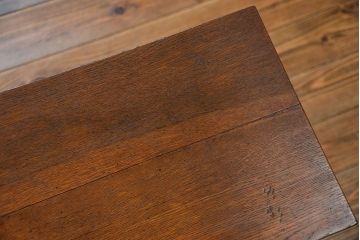 アンティーク家具　アンティーク  天板ナラ材の横長テーブル(6)(サイドテーブル、机、在宅ワーク、在宅用デスク)