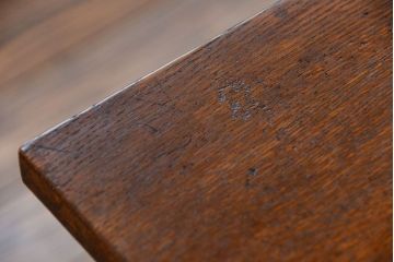 アンティーク家具　アンティーク  天板ナラ材の横長テーブル(6)(サイドテーブル、机、在宅ワーク、在宅用デスク)