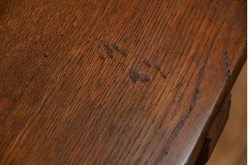 アンティーク家具　アンティーク  天板ナラ材の横長テーブル(6)(サイドテーブル、机、在宅ワーク、在宅用デスク)