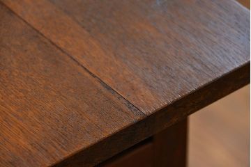 アンティーク家具　アンティーク  天板ナラ材の横長テーブル(6)(サイドテーブル、机、在宅ワーク、在宅用デスク)