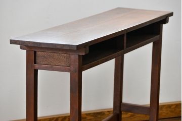 アンティーク家具　アンティーク  天板ナラ材の横長テーブル(6)(サイドテーブル、机、在宅ワーク、在宅用デスク)