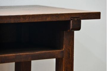 アンティーク家具　アンティーク  天板ナラ材の横長テーブル(6)(サイドテーブル、机、在宅ワーク、在宅用デスク)