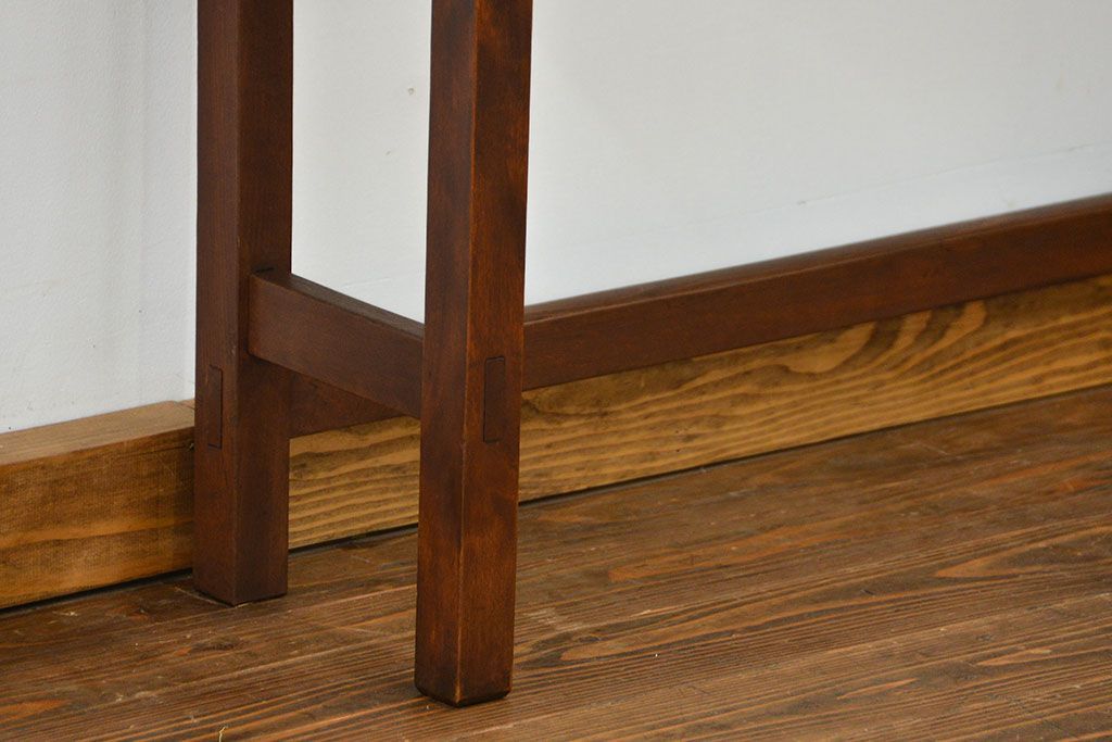 アンティーク家具　アンティーク  天板ナラ材の横長テーブル(6)(サイドテーブル、机、在宅ワーク、在宅用デスク)