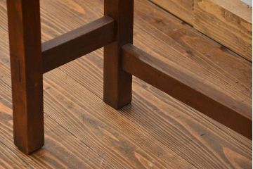 アンティーク家具　アンティーク  天板ナラ材の横長テーブル(6)(サイドテーブル、机、在宅ワーク、在宅用デスク)