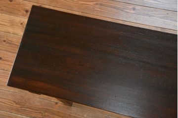 アンティーク家具　アンティーク 天板ナラ材の横長テーブル(7)(サイドテーブル、机、在宅ワーク、在宅用デスク)