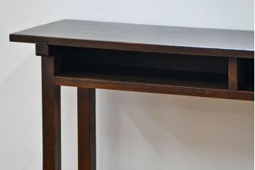 アンティーク家具　アンティーク 天板ナラ材の横長テーブル(7)(サイドテーブル、机、在宅ワーク、在宅用デスク)