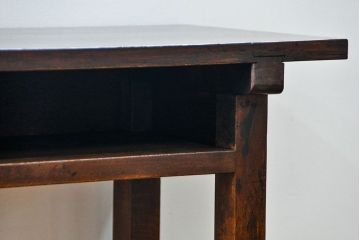 アンティーク家具　アンティーク 天板ナラ材の横長テーブル(7)(サイドテーブル、机、在宅ワーク、在宅用デスク)