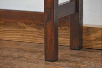 アンティーク家具　アンティーク 天板ナラ材の横長テーブル(7)(サイドテーブル、机、在宅ワーク、在宅用デスク)