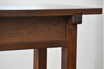 アンティーク家具　アンティーク 天板ナラ材の横長テーブル(7)(サイドテーブル、机、在宅ワーク、在宅用デスク)