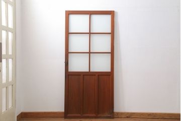 昭和レトロ すりガラス入りのシンプルな扉(ドア)