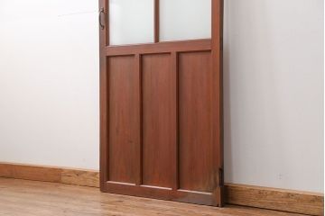 昭和レトロ すりガラス入りのシンプルな扉(ドア)