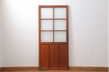 昭和レトロ すりガラス入りのシンプルな扉(ドア)