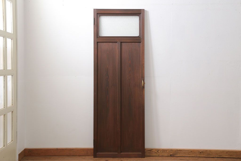 古民具・骨董 ダイヤガラス入りの上品な扉(ドア)