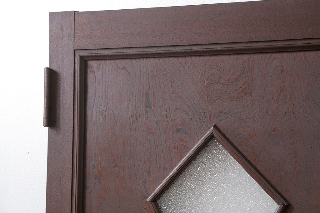 アンティーク 大正ロマン　ダイヤガラス入りのレトロなドア(扉)