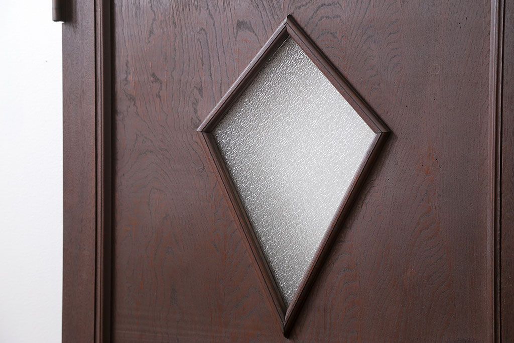 アンティーク 大正ロマン　ダイヤガラス入りのレトロなドア(扉)