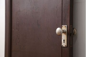 アンティーク 大正ロマン　ダイヤガラス入りのレトロなドア(扉)