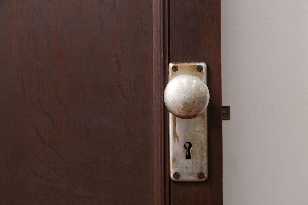 アンティーク 大正ロマン　ダイヤガラス入りのレトロなドア(扉)