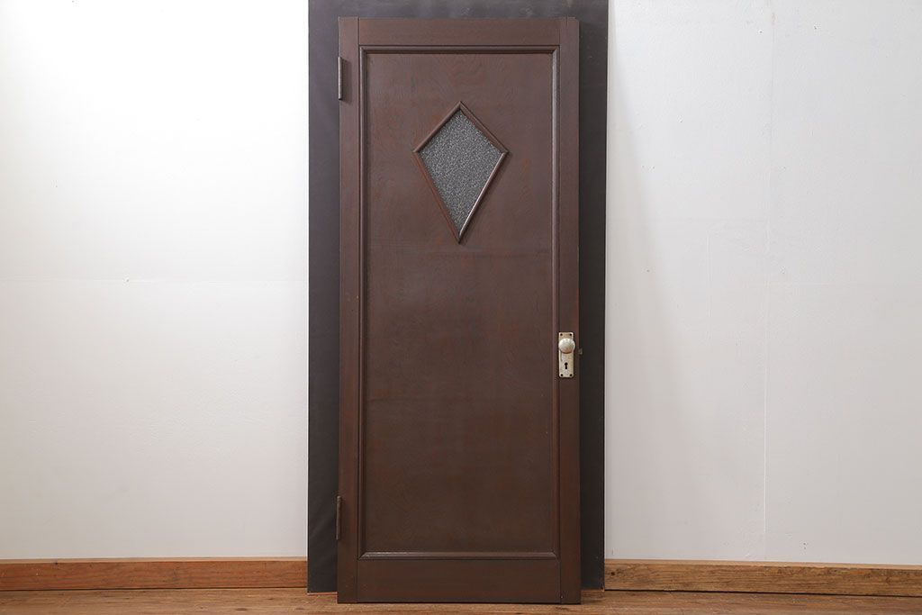 アンティーク 大正ロマン　ダイヤガラス入りのレトロなドア(扉)