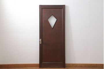 アンティーク 大正ロマン　ダイヤガラス入りのレトロなドア(扉)