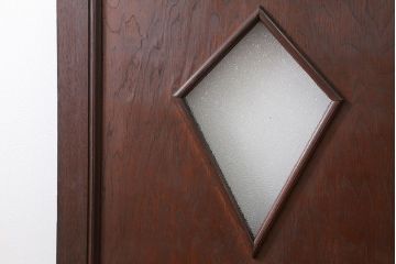 アンティーク 大正ロマン　ダイヤガラス入りのレトロなドア(扉)