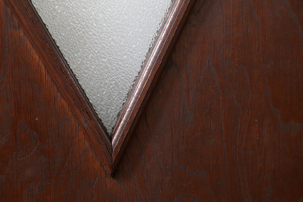 アンティーク 大正ロマン　ダイヤガラス入りのレトロなドア(扉)