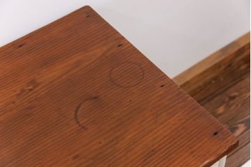 アンティーク家具　アンティークペイント ダイヤガラスの小さなサイドキャビネット(収納棚)