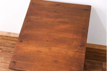 アンティーク家具　アンティークペイント モールガラス・サイドキャビネット(サイドテーブル、収納棚)