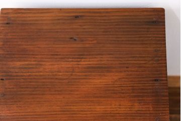 アンティーク家具　アンティークペイント モールガラス・サイドキャビネット(サイドテーブル、収納棚)