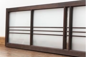 アンティーク ダイヤガラスとすりガラスの明り取り(欄間)