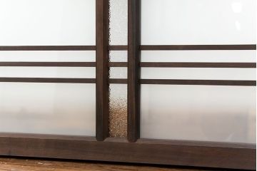 アンティーク ダイヤガラスとすりガラスの明り取り(欄間)