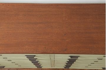 レトロ家具　昭和レトロ アンティークペイント 脚付きの12杯引き出し(チェスト、ドロワー)