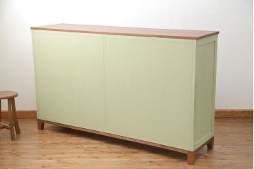 レトロ家具　昭和レトロ アンティークペイント 脚付きの12杯引き出し(チェスト、ドロワー)