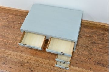 アンティーク家具　アンティークペイント 片袖机(テーブル、作業台)