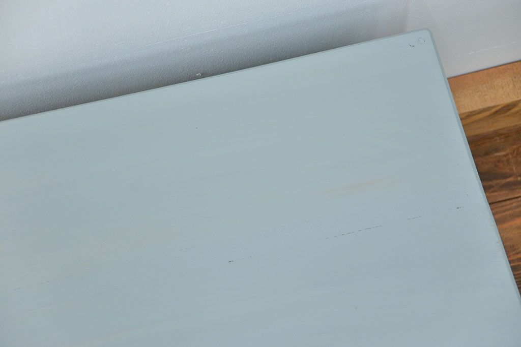 アンティーク家具　アンティークペイント 片袖机(テーブル、作業台)