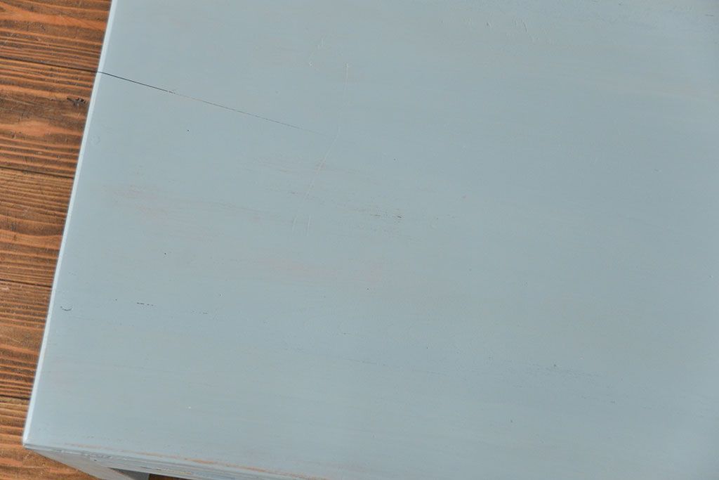 アンティーク家具　アンティークペイント 片袖机(テーブル、作業台)