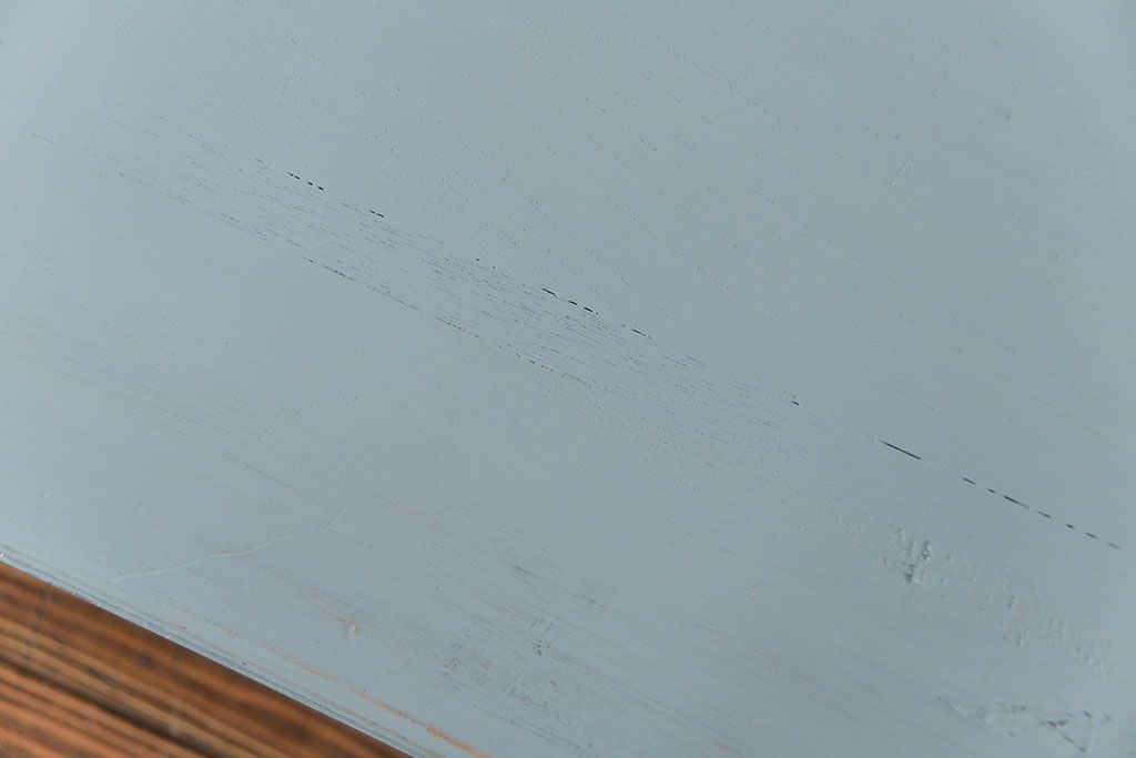 アンティーク家具　アンティークペイント 片袖机(テーブル、作業台)