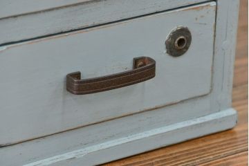 アンティーク家具　アンティークペイント 片袖机(テーブル、作業台)