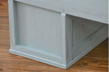 アンティーク家具　アンティークペイント 片袖机(テーブル、作業台)