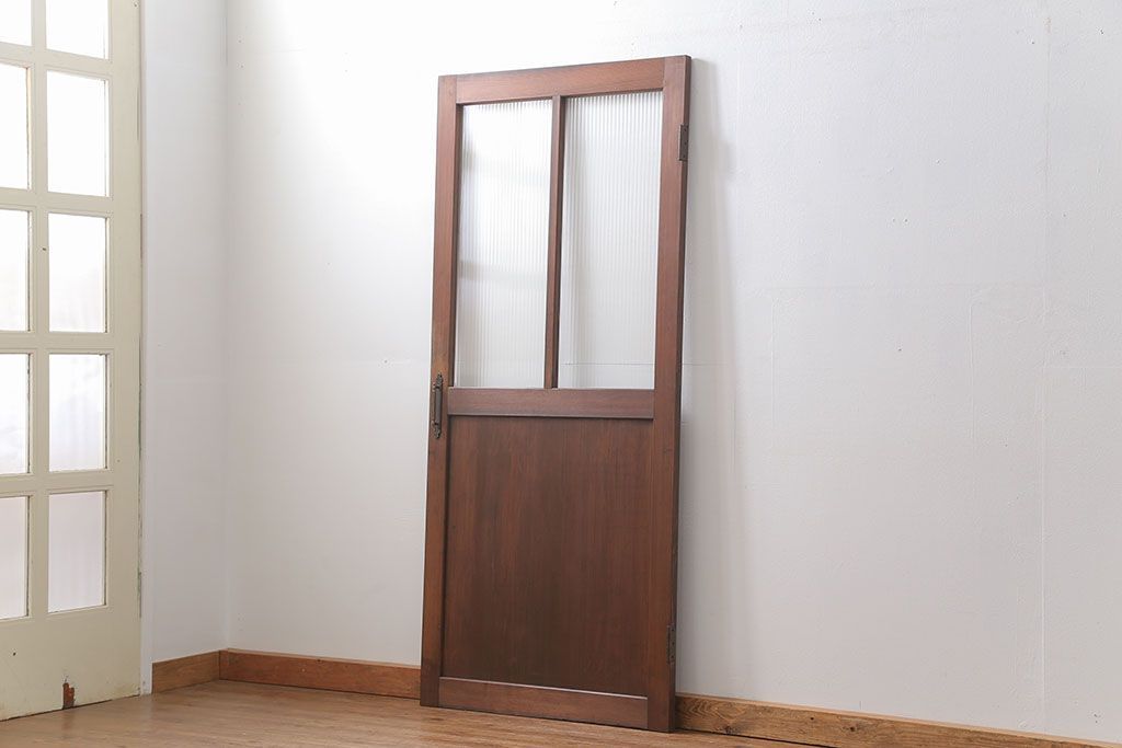 アンティーク モールガラス入りの上質な扉(ドア)