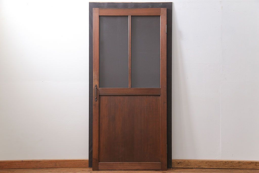 アンティーク モールガラス入りの上質な扉(ドア)