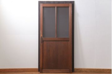 アンティーク モールガラス入りの上質な扉(ドア)