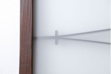 古民具・骨董 味のある横桟付きの引き戸　(ガラス戸、板戸、舞良戸)