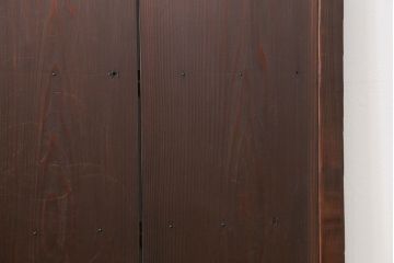 古民具・骨董 味のある横桟付きの引き戸　(ガラス戸、板戸、舞良戸)