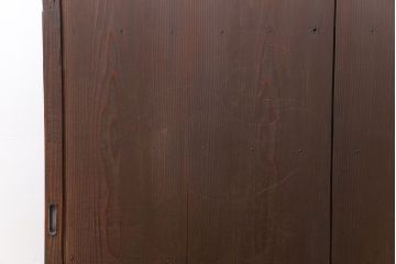 古民具・骨董 味のある横桟付きの引き戸　(ガラス戸、板戸、舞良戸)