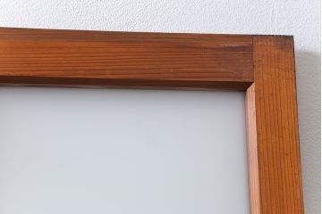 昭和レトロ すりガラス入りのシンプルなガラス戸(1)　(引き戸)