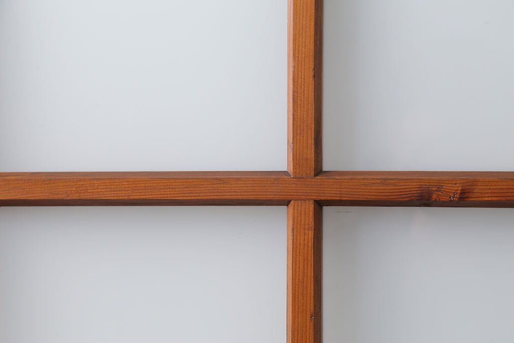 昭和レトロ すりガラス入りのシンプルなガラス戸(1)　(引き戸)