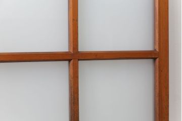 昭和レトロ すりガラス入りのシンプルなガラス戸(1)　(引き戸)