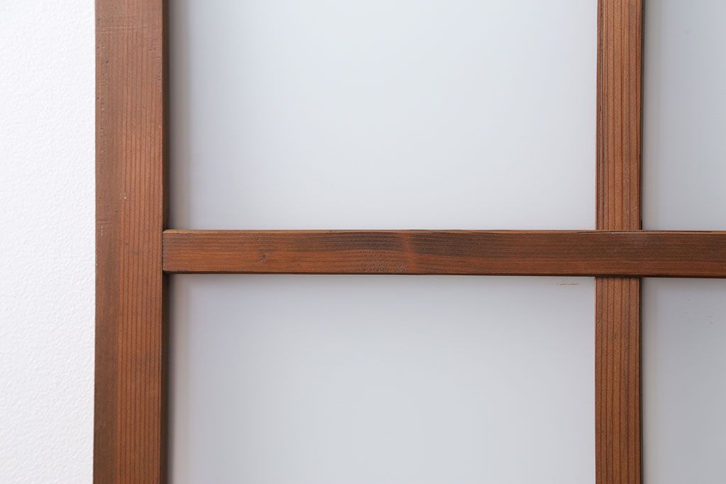 昭和レトロ すりガラス入りのシンプルなガラス戸(1)　(引き戸)